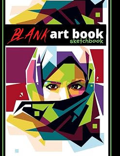 Blank Art Book Sketchbook: Excellent 100 All Blank Framed White Pages. Perfect For Drawing, Sketching, Doodling, Painting, Tattoo, And Fashion Design.