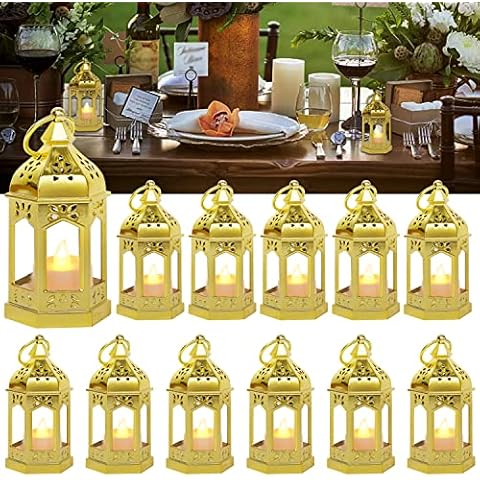 SHYMERY 12-Piece Flickering LED Mini Lanterns Cover