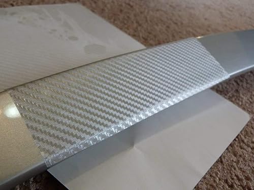 Miniatura 4 de VViViD Rollo de película adhesiva de fibra de carbono transparente y transparente (3 x 5 pies)