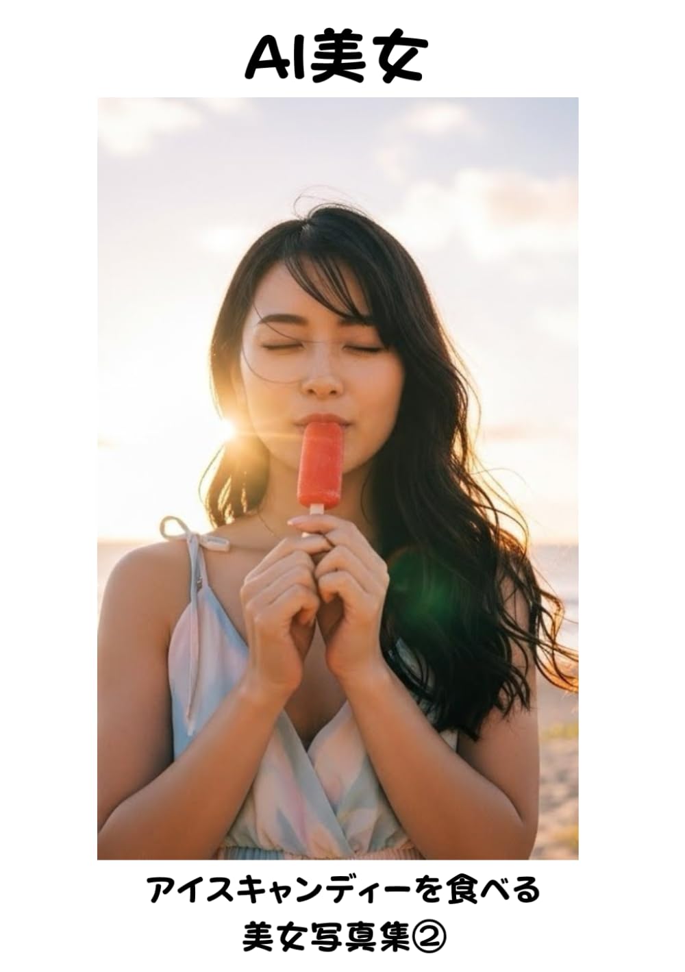 【AI美女】アイスキャンディーを食べる美女写真集②