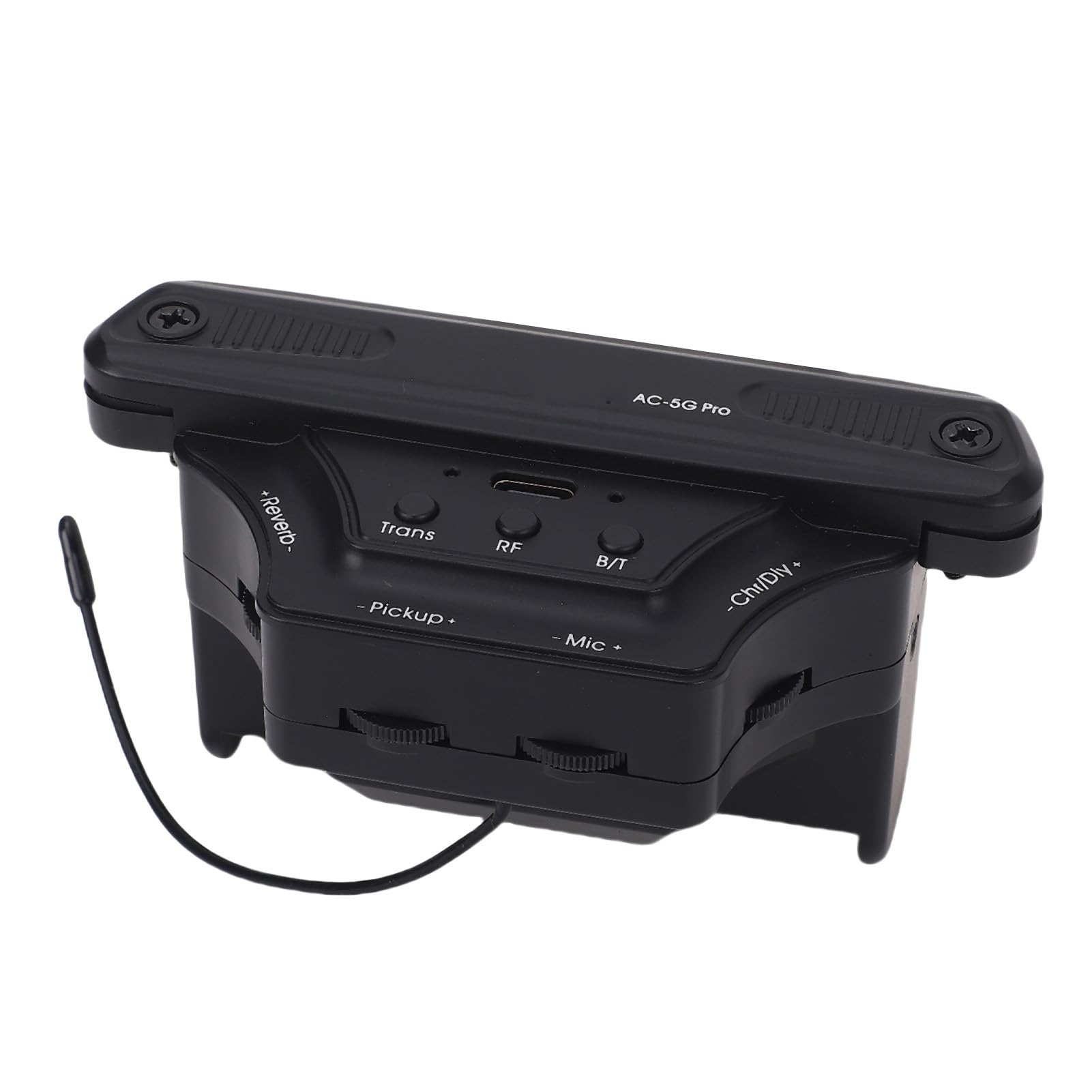Tonabnehmer für Akustikgitarre, High-Fidelity-UHF-Bluetooth-Mikrofon für Live-Auftritte und Jam-Sessions, ABS-Material, 1 Einheit
