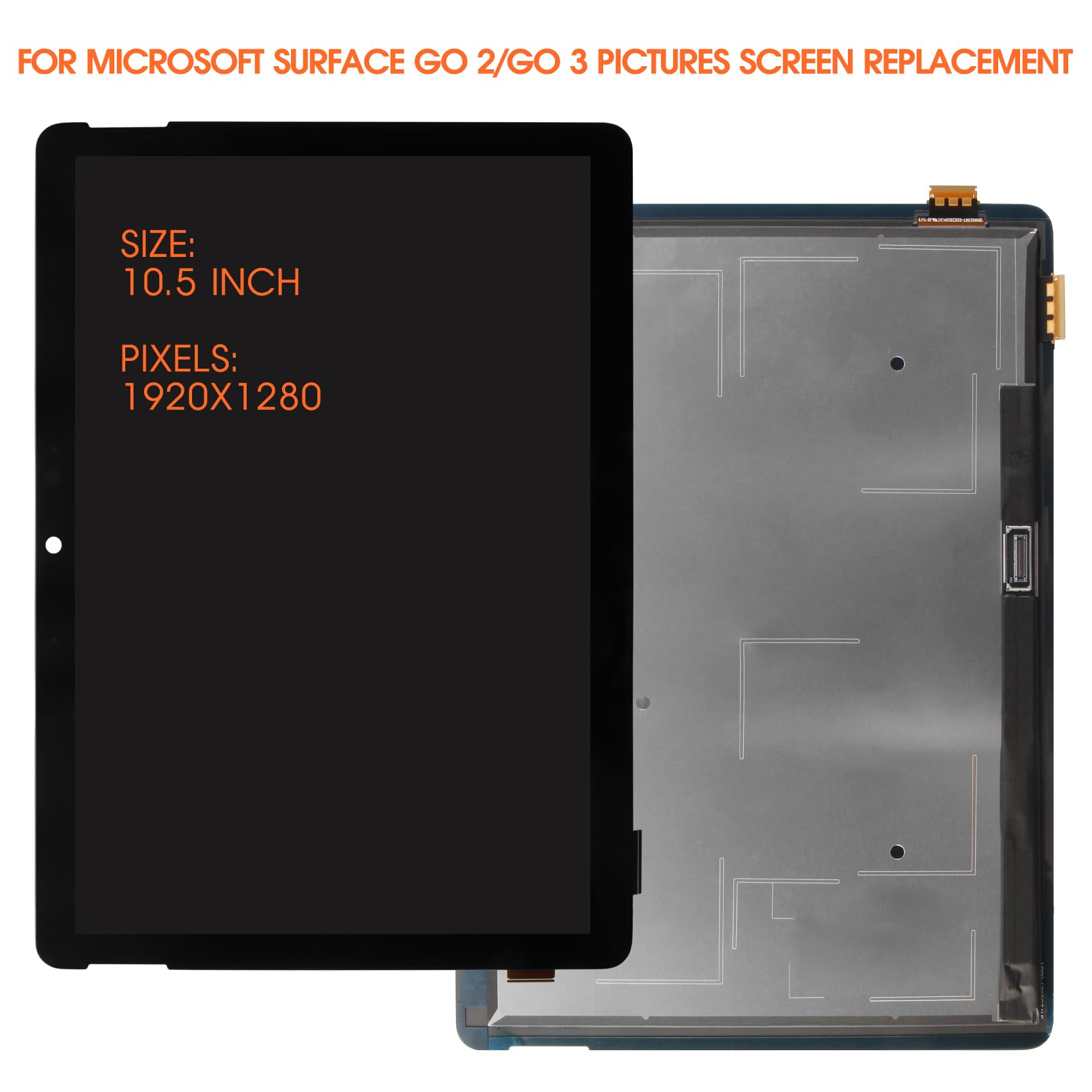 AGCUT Pantalla LCD para Microsoft Surface Go 2 / Go 3 10.5 1901 1906 1926 1927 pantalla LCD de repuesto de pantalla táctil con herramientas (negro)