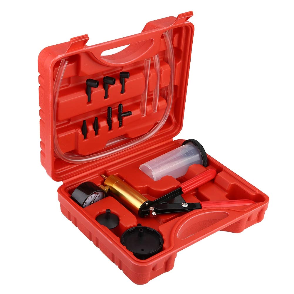 Bomba de vacío, Kit de comprobador de presión de Bomba de vacío Manual para automóvil, Herramienta de Prueba de Purga de Frenos