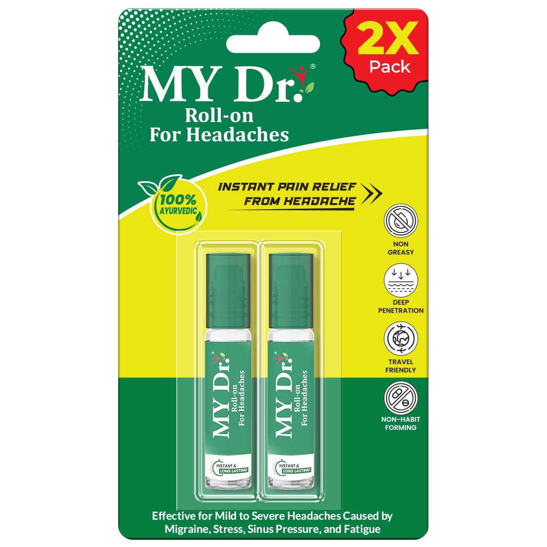 MY Dr Headache Relief Roll-On | Instant Relief from Headache, Migraine, Tension & Stress | No Balm & Wax, Non-Greasy | Hands-Free, No Massage Needed | Infused with Natural Oils for Deep Penetration | Safe for Daily Use| Compact & Travel-Friendly | 10ml (Pack of 2)-image-15