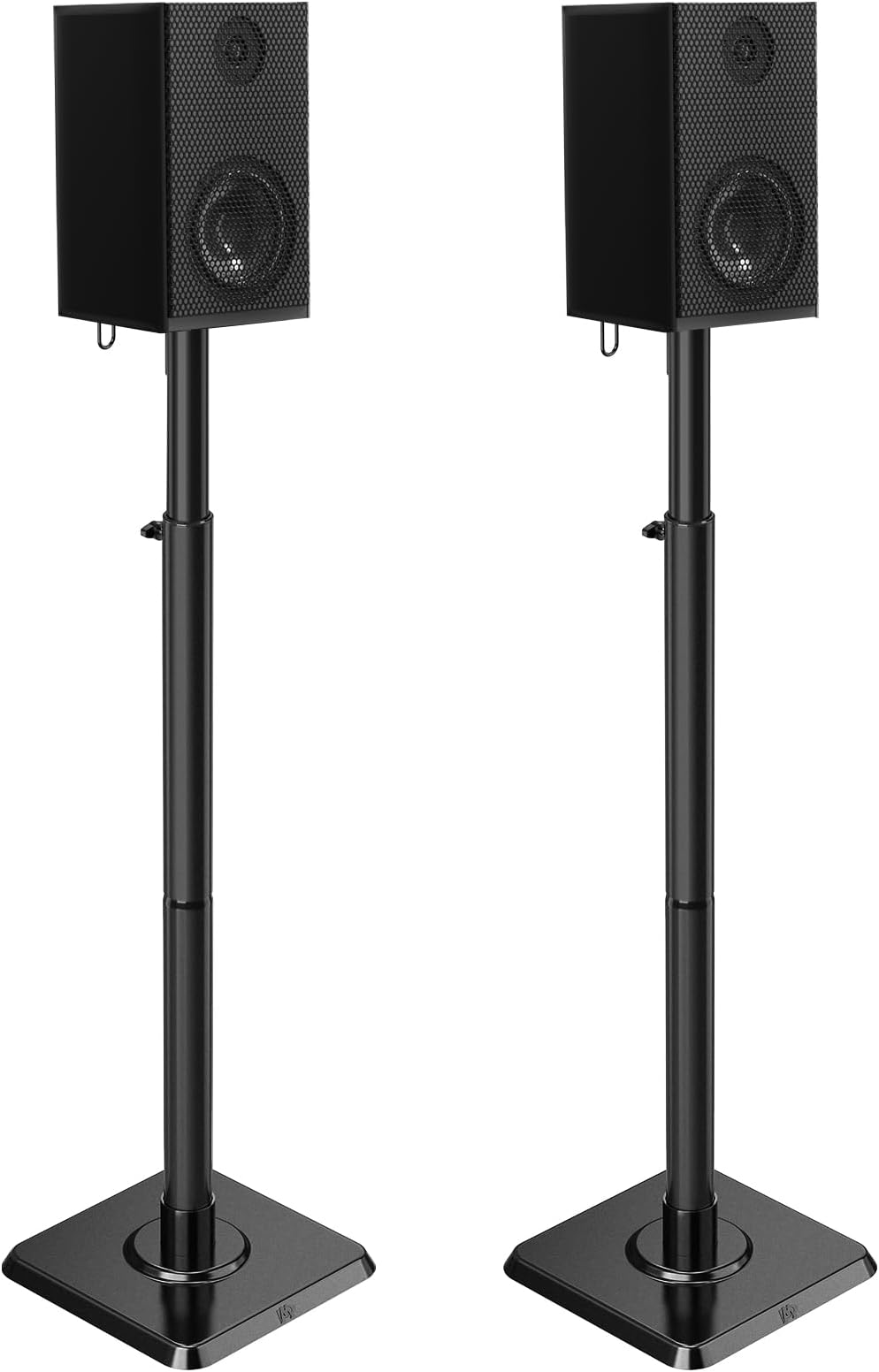 Speaker Stands Height Adjustable for Satellite & Small Bookshelf Speakers, Set of 2 Floor Stand Mount for Bose Polk JBL Sony Yamaha and Others - 11LBS Capacity MD5402