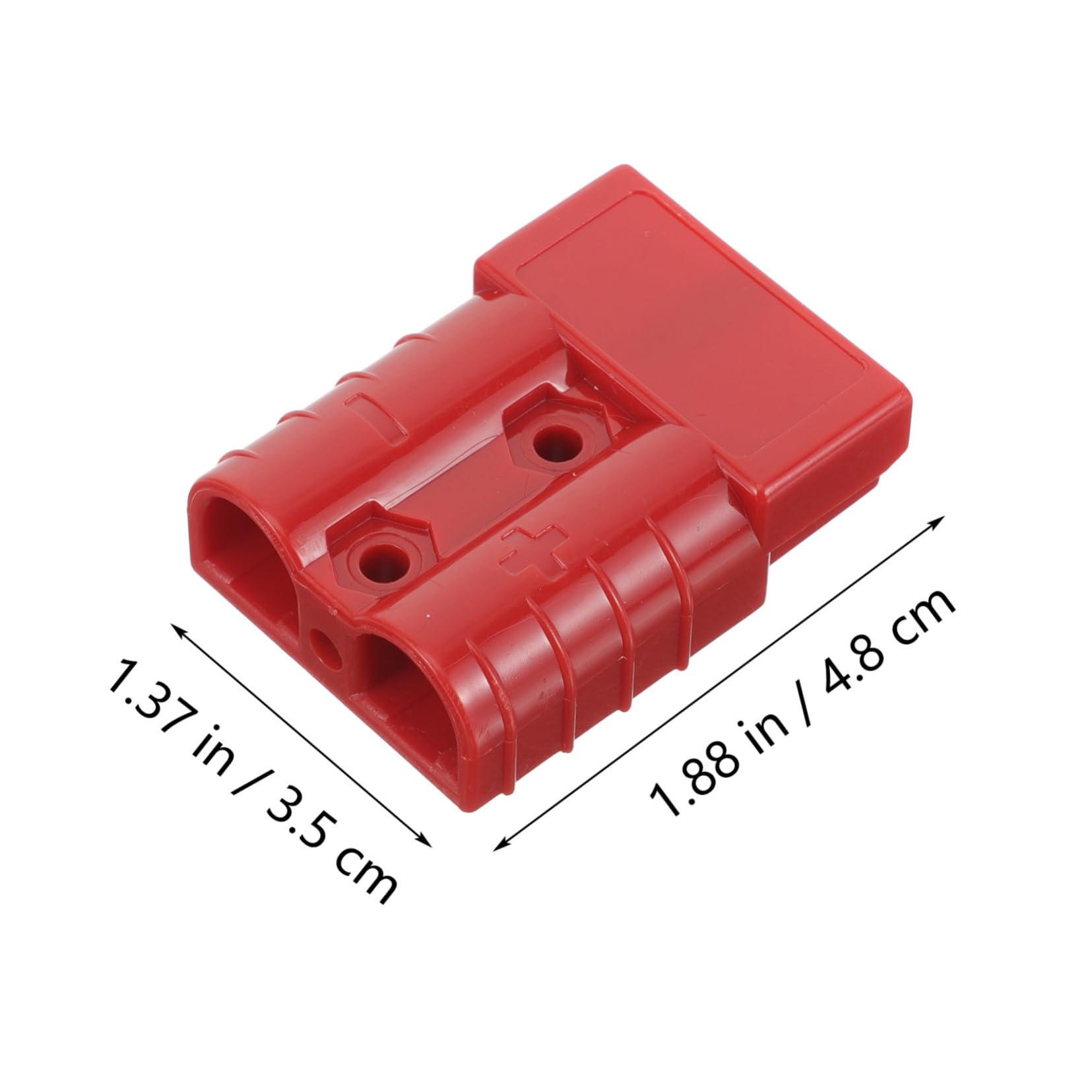 Connettore di Potenza a Due Poli Rosso A0190 per Moduli di Alimentazione e Verricelli, con Rivestimento in Rame e Argento, Protezione Ul94 V-0, Connessione Rapida e Sicura