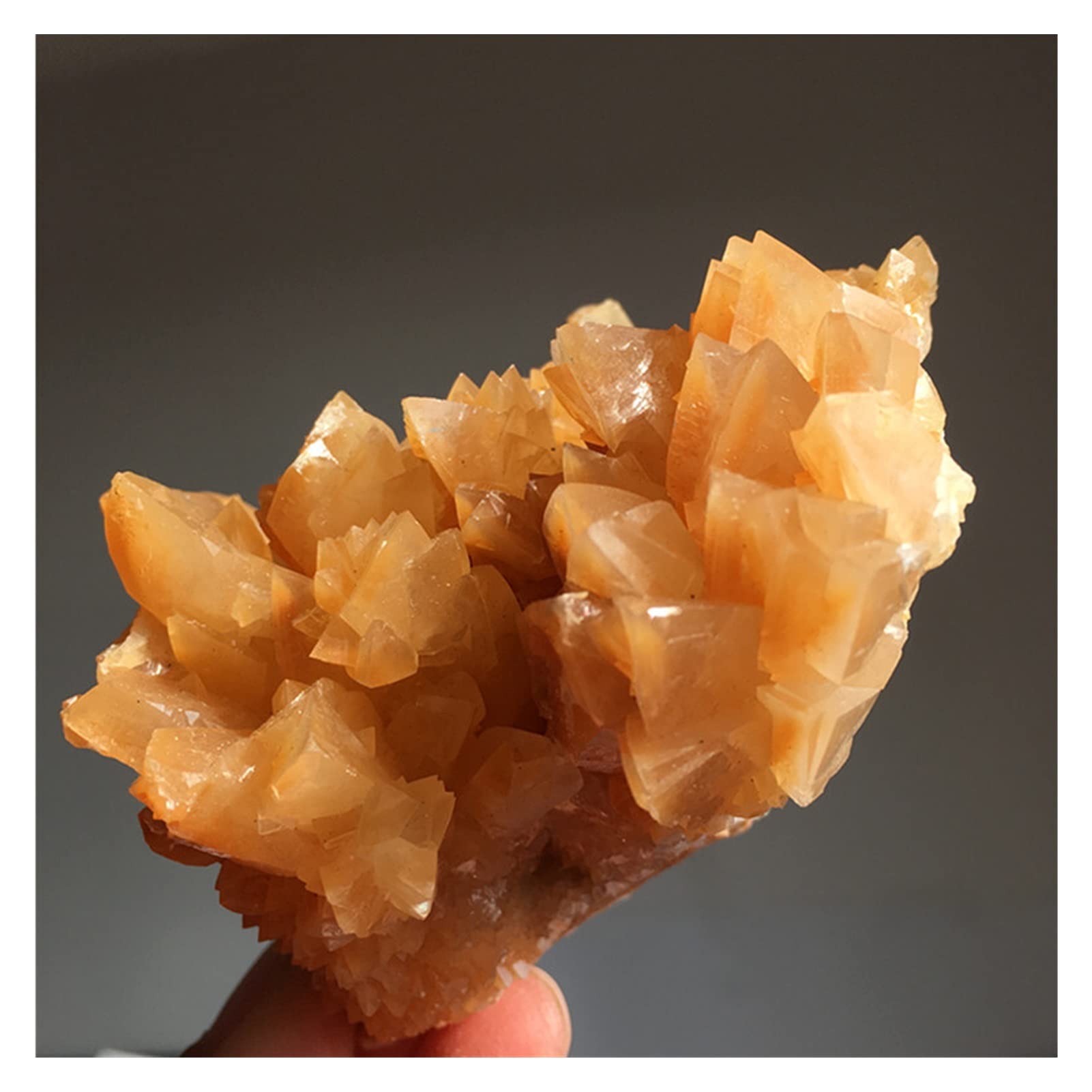 Natural Orange Calcite Aragonite Crystal Rough Stone Cluster