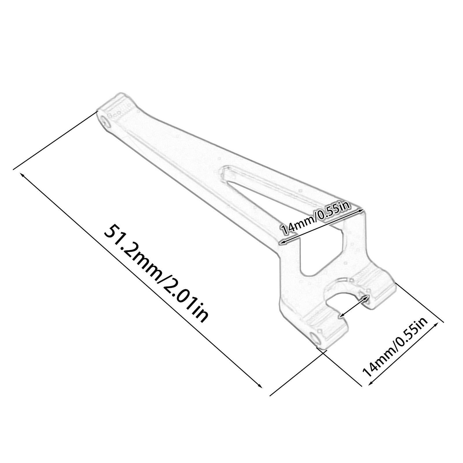 DYNWAVE RC Car Rear Upper Swing Arm Modification Easy Installation Sturdy 1/20 Suspension Bracket for Remote Control Car Attachments, Blue