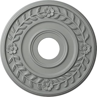 Ekena Millwork CM16WR 16 1/4" OD X 3 5/8" ID X 1" Wreath Ceiling Medallion