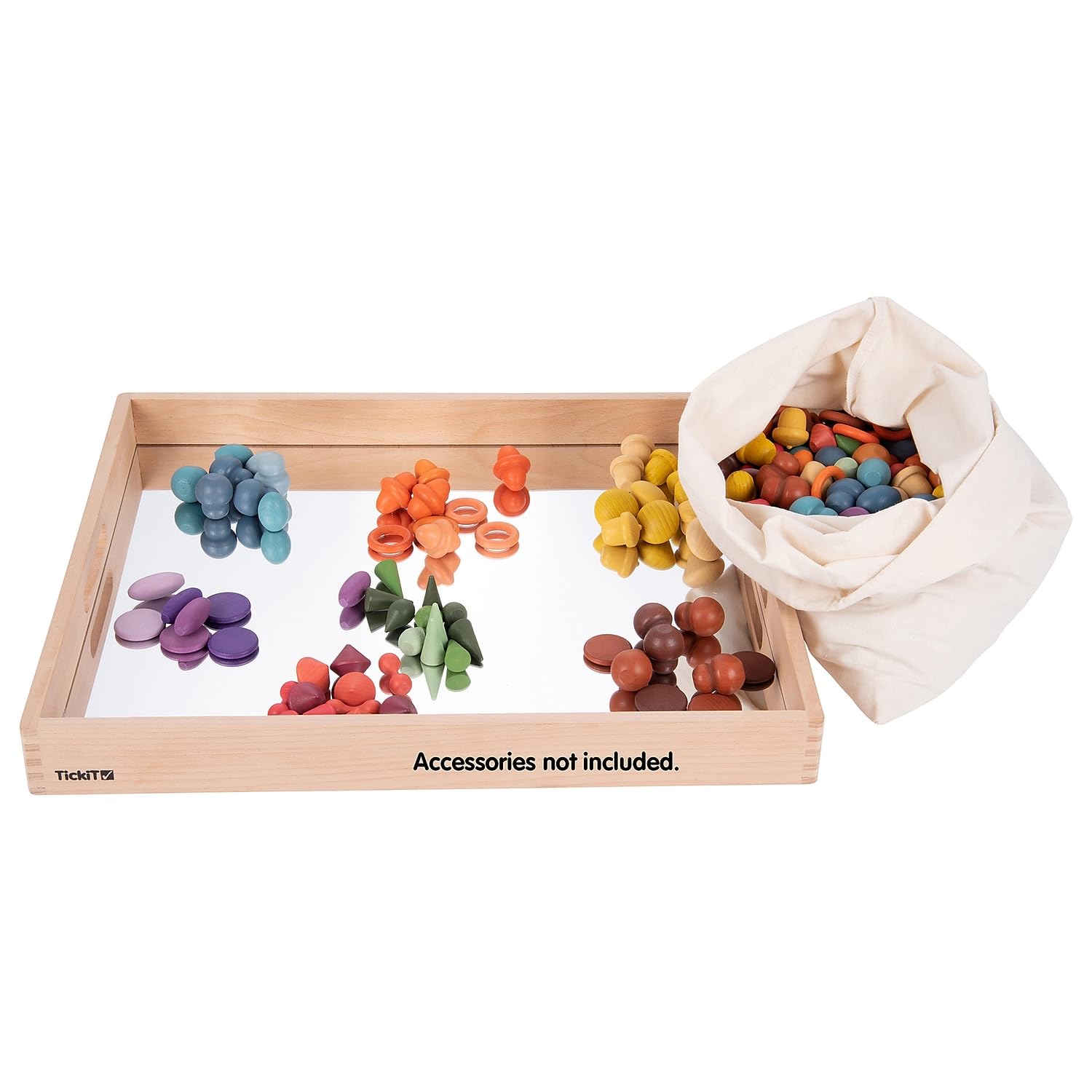 TickiT 73466 Wooden Mirror Tray