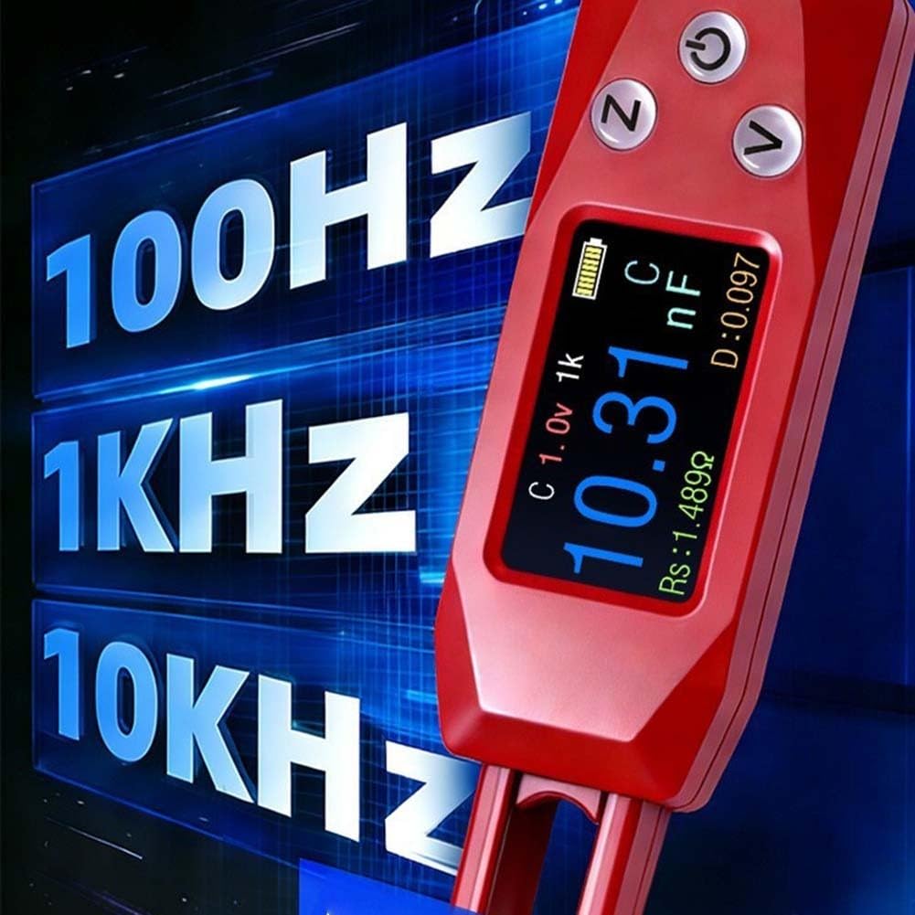 PZEM-039 LCR Messgerät Digitale Pinzette Automatischer Tester für Widerstand Kapazität Induktivität mit TFT Display Type-C 148mm