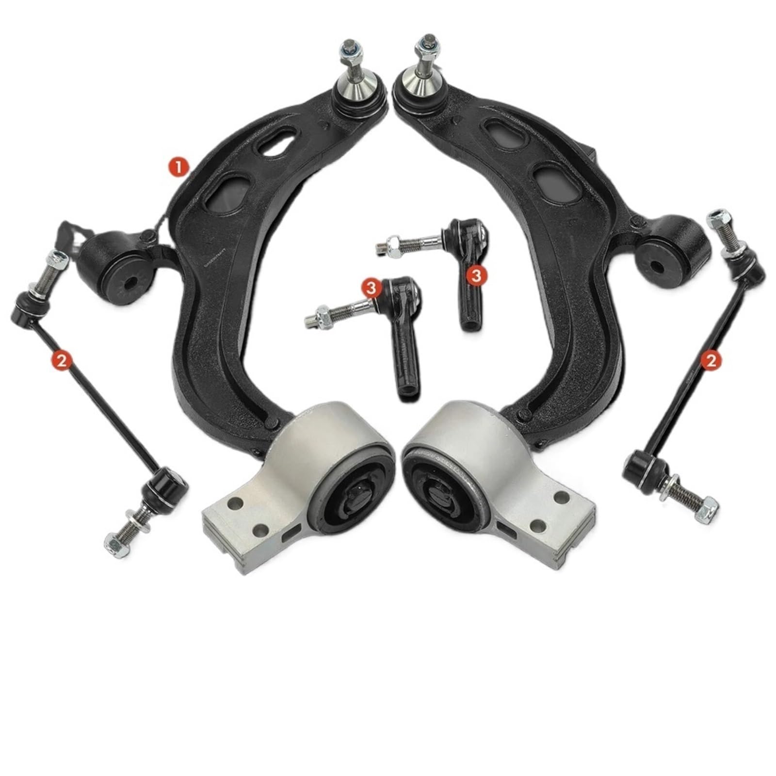 DA5Z3079D Przednie dolne ramię sterujące Łącznik stabilizatora Zestaw zewnętrznego drążka kierowniczego kompatybilny z Fordem Taurus Flex Lincoln MKT MKS 2013 2014-2018 2019