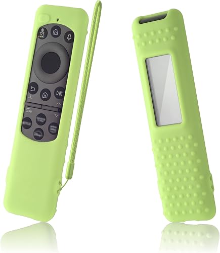 Silicone Cover for Samsung TM2560E BN59-01480L Remote Protective Case Compatible with Samsung BN59-01432 TM2360E Smart TV Remote Light Weight Sleeve (Glow Green)