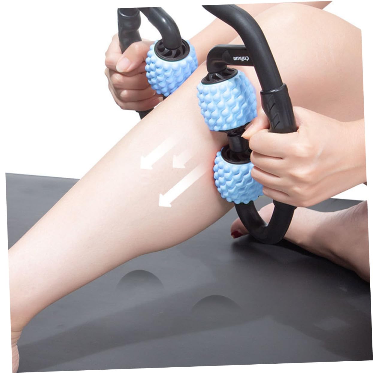 Gatuida Leichte Muskelrelaxans Massagerolle aus PP mit Elastischem Halter und Verstellbarer Breite zur Entspannung Beine und Oberschenkel