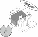 Dog Seat Cover for Backseat of Cars/Trucks/SUV, Waterproof Dog Hammock for Back Seat with Mess Window,Side Flap and Dog Seat Belt Pet Seat Cover (54 inch W 58 inch L, Black)