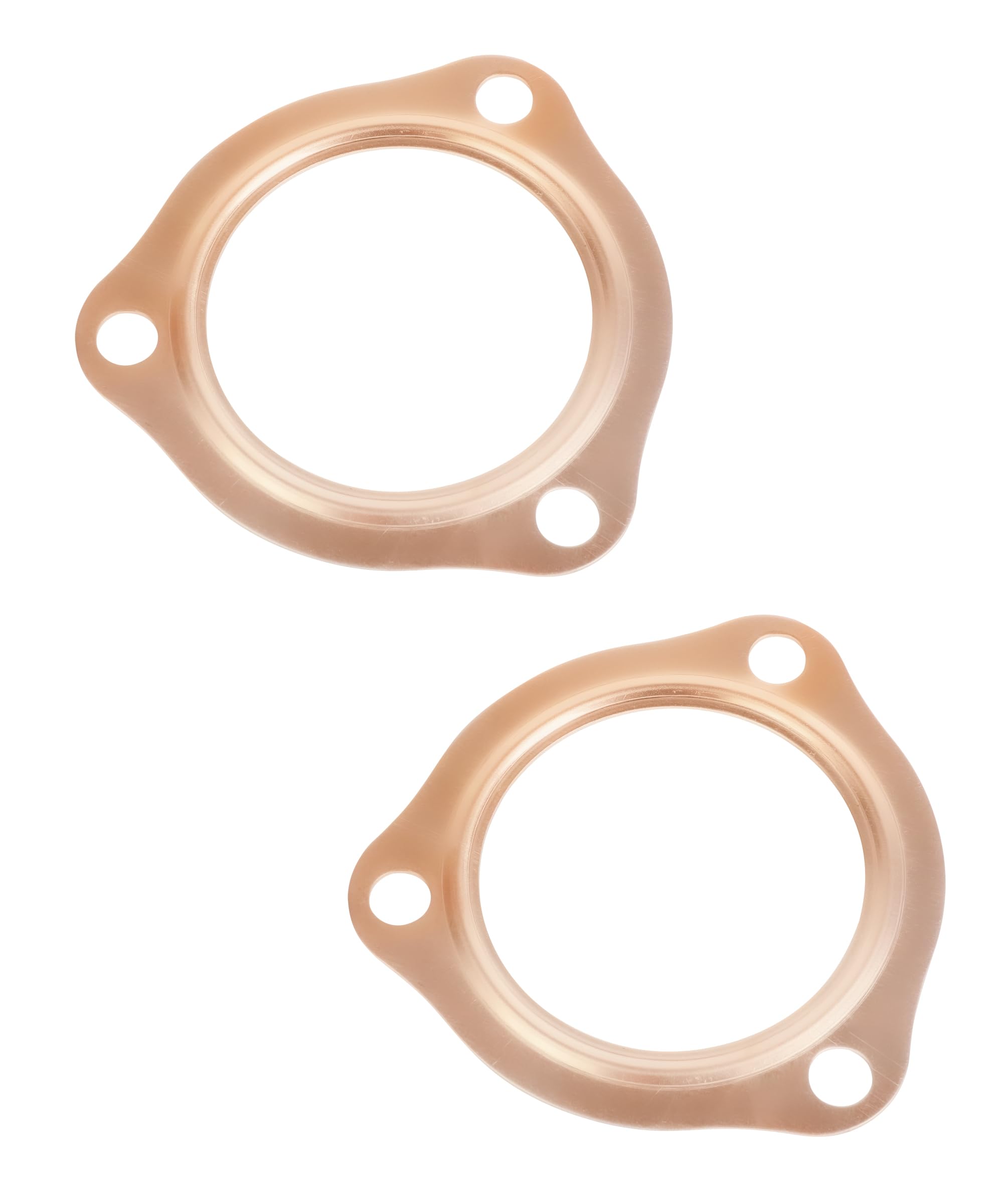 2PCS Exhaust Flange Gasket,Car Accessories Header Gasket,3 Inch Copper Header Exhaust Collector Gaskets,Automotive Exhaust Systems & Parts,Fits All Header Collectors with 3 Bolt Mode (2.5inch)