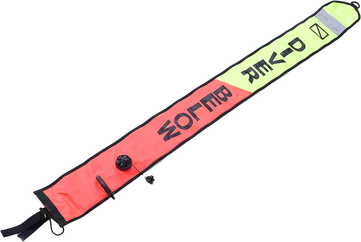 Scuba Diving Surface Marker Buoy, High Visibility Nylon SMB with Leak Proof Design and Oral Inflation Tube, for Underwater Safety and Dive Signal