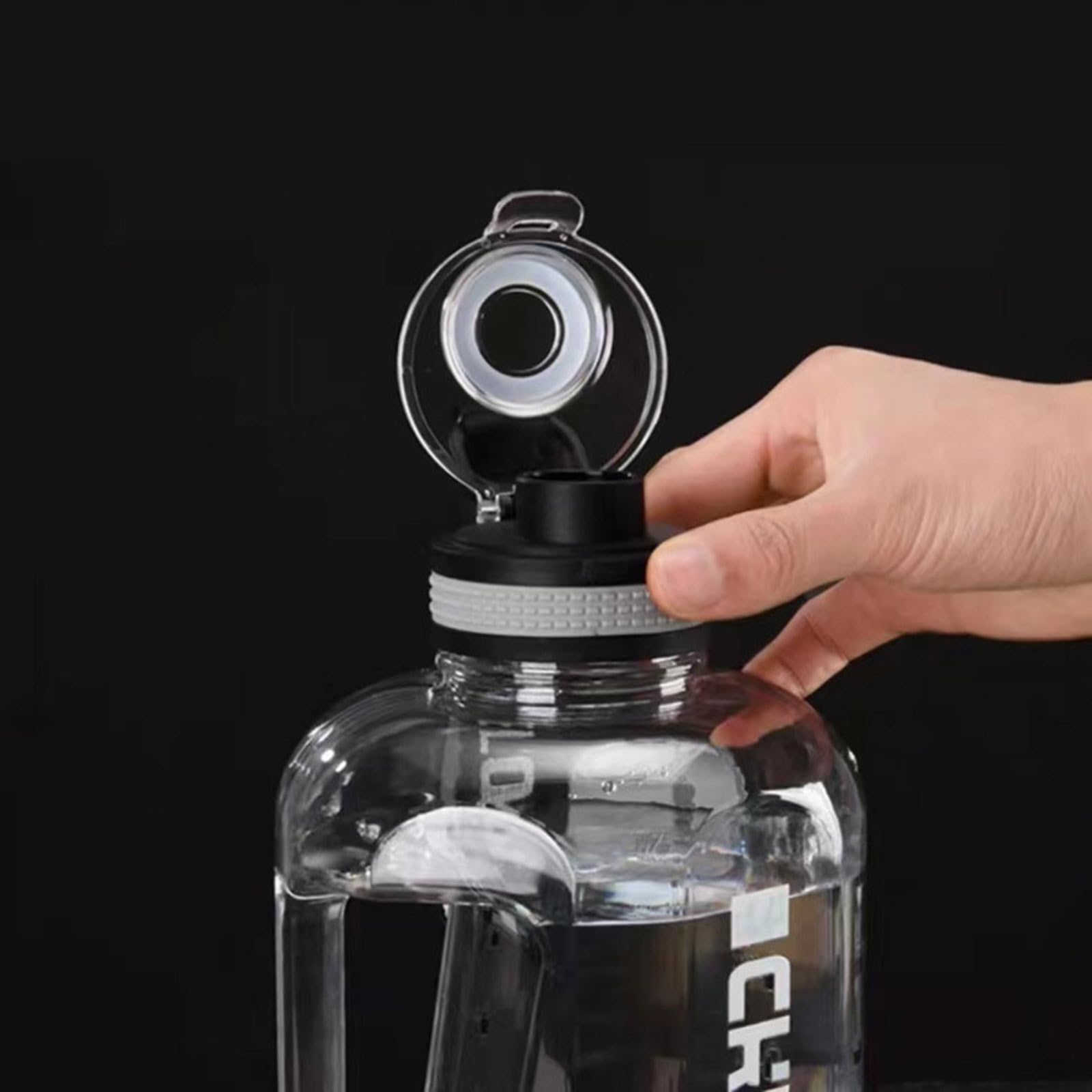 Grande borraccia da 2,2 litri, per sport, con manico per il trasporto, di grandi dimensioni, portatile, per acqua e bibite, perfetta per lavoro