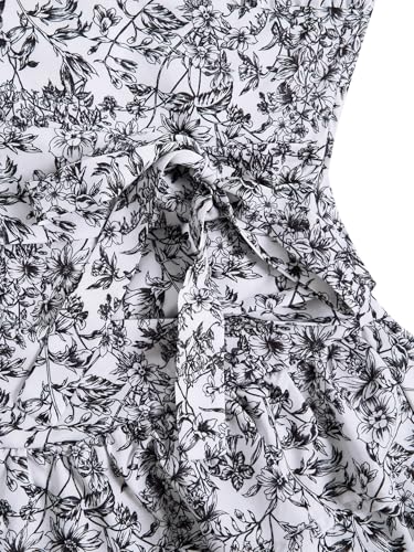 Image of Floerns Women's Floral Halter Ruffle Tiered Cute Summer Mini Dress Milkmaid Vacation Sundress