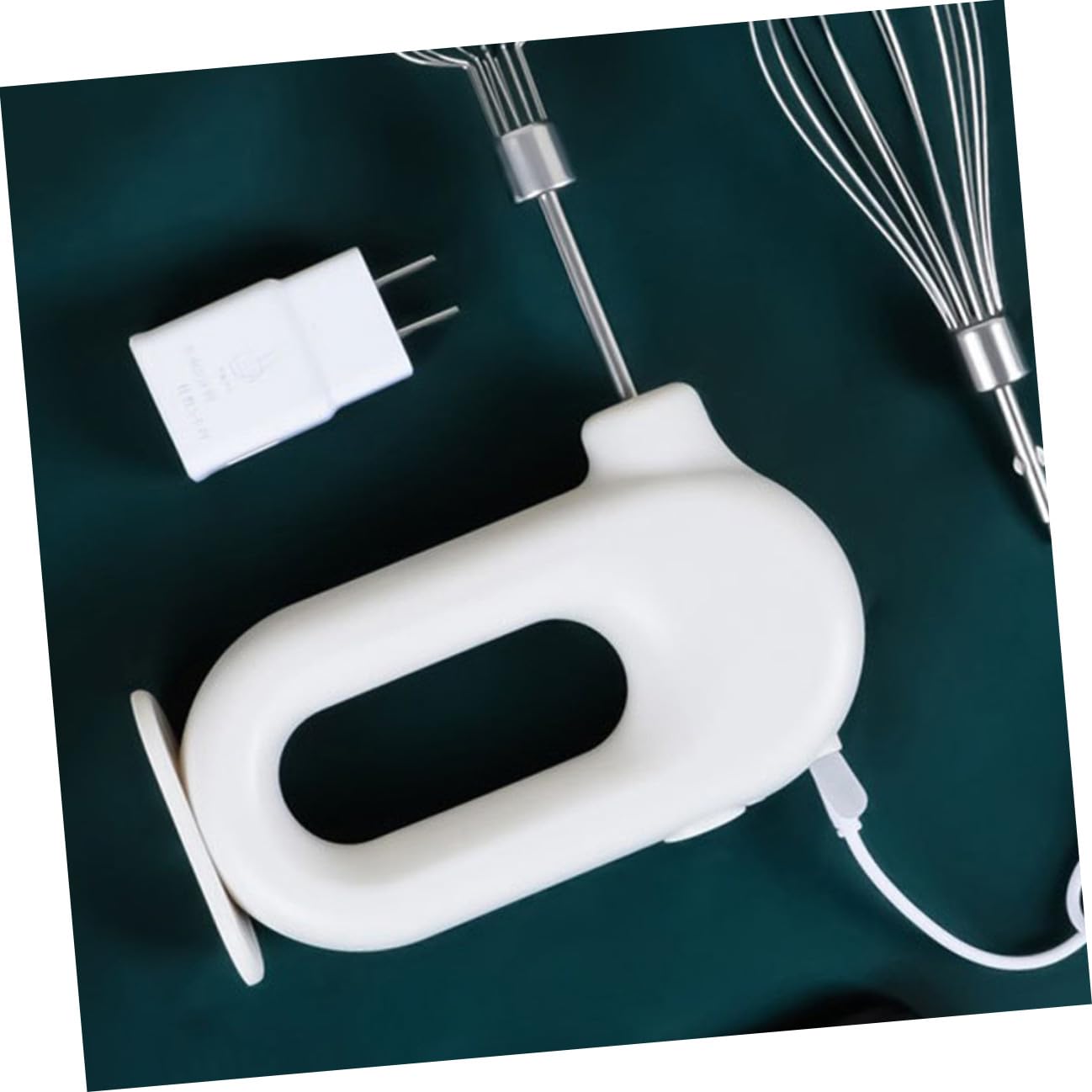 Ipetboom Frusta Elettrica Portatile Ricaricabile USB Leggera a Immersione per Montare Albumi e Preparare Dolci, Accessori Staccabili Salvaspazio per Cucina Contemporanea