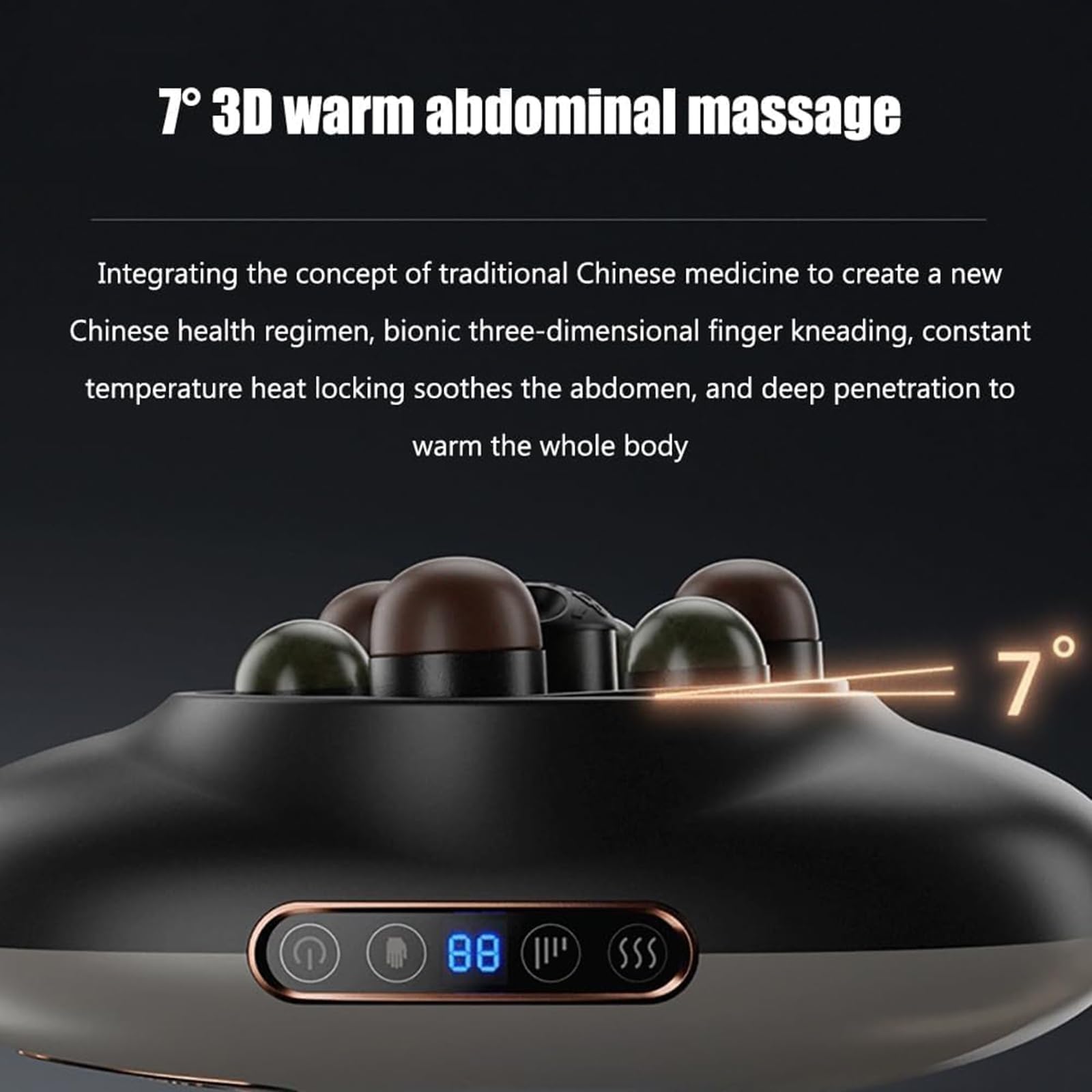 X&Z-XAOY Cintura Elettrica per Il Massaggio del Ventre con Timer Massaggiatore per Addome Bianstone Regolazione della velocità A 3 velocità 2 Livelli di Compressione Calda E 3 modalità