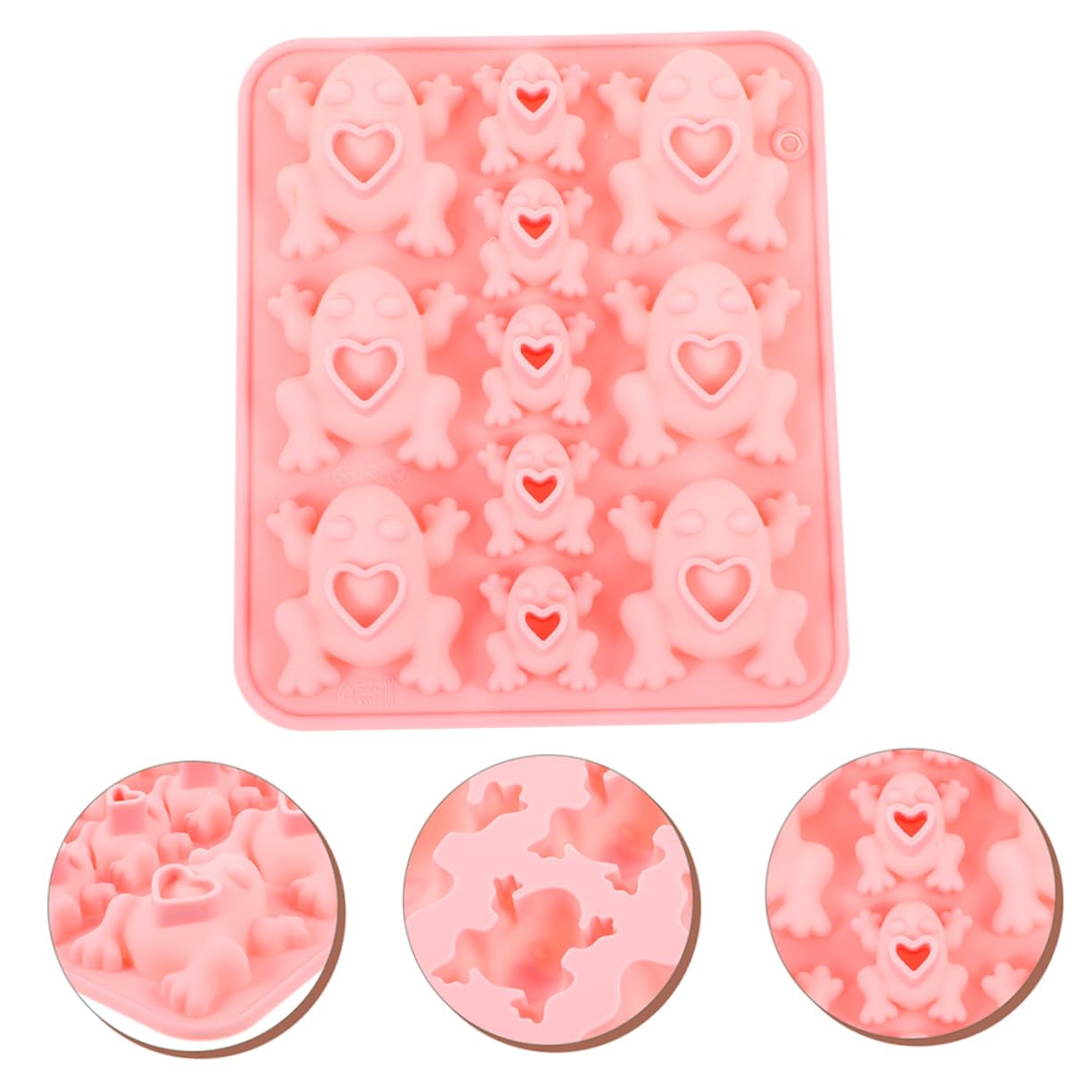 Lurrose 10piezas Molde Para Chocolate Forma De Rana Para Hornear Pasteles y Dulces Molde De Diseño Divertido Para Fiestas y Celebraciones