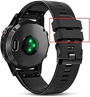 Vista 3 de Anillos de sujeción compatibles con Garmin Instinct 2/Instinct/Forerunner 35/Forerunner 30 bandas (paquete de 6) con hebilla de goma para reloj