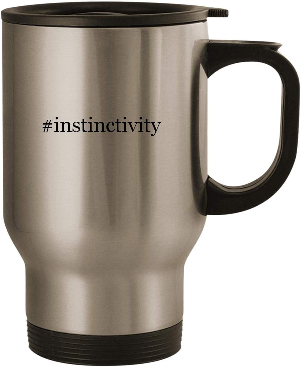 #instinctivity - Stainless Steel 14oz Road Ready Travel Mug, Silver