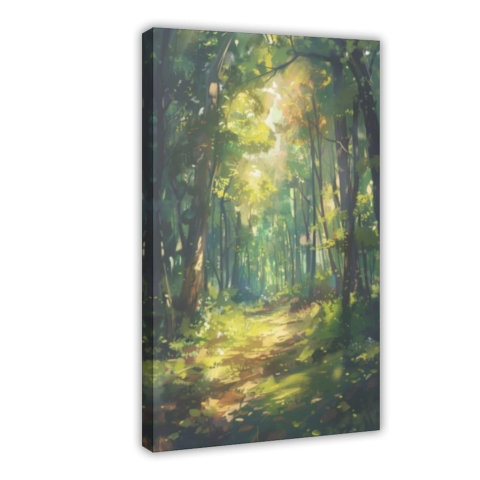 Bareronor Sunlit Forest Canvas Canvas Poster Bedroom Decor Landscape Office Room Decor Gift 16" L X 24" W