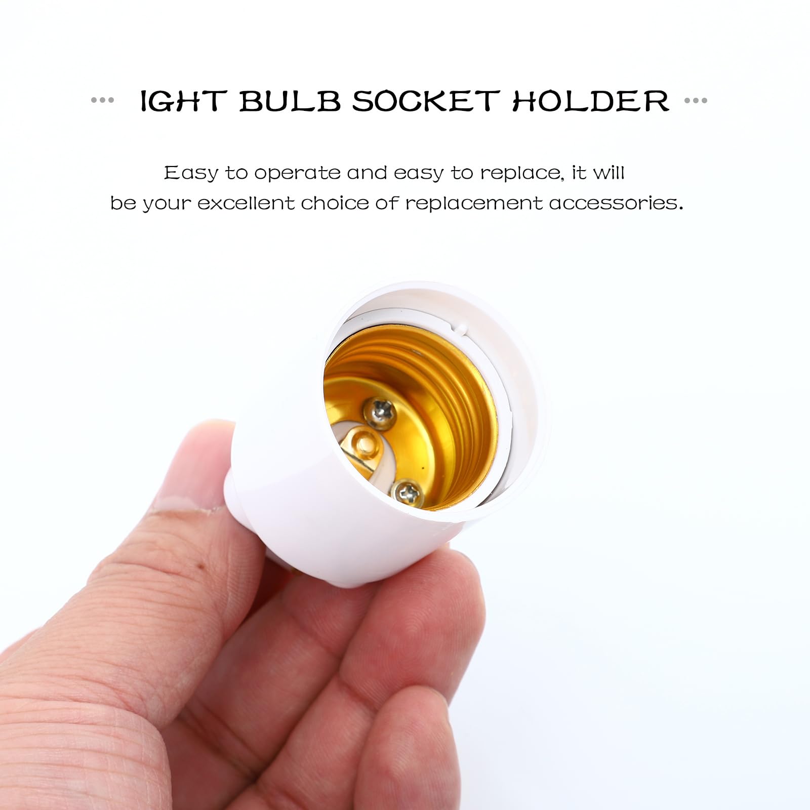 Housoutil Lamp G24 to E27 Adaptador G24D de 2 pines adaptador E27 rosca de tornillo para convertidor de bombillas LED