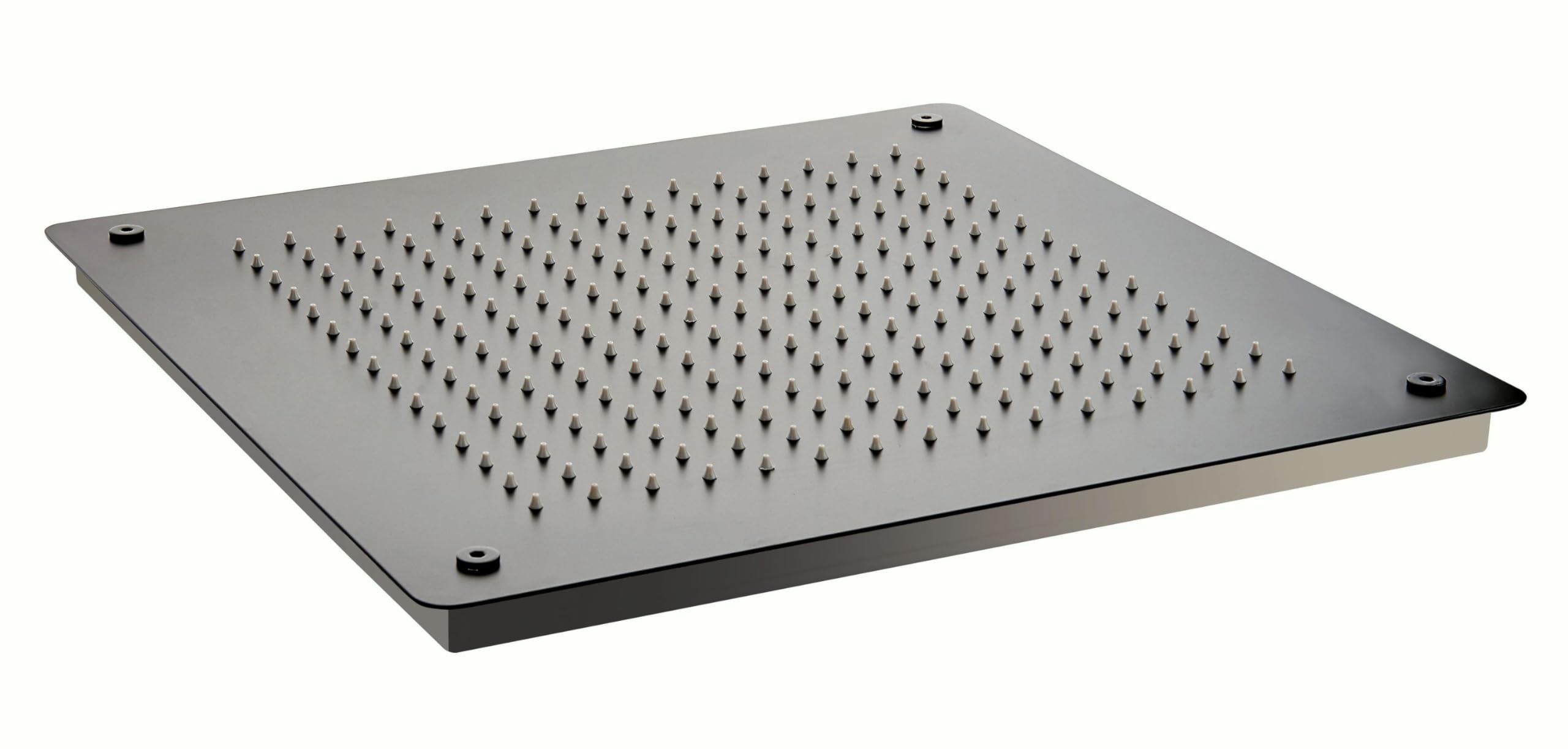 BERNSTEIN - Tête de Douche Encastrée Pommeau Plafond XXL 50x50cm Ultra Plat 2mm Acier Inoxydable Noir, Buses Anti-Calcaire, Effet Pluie - DPG5005