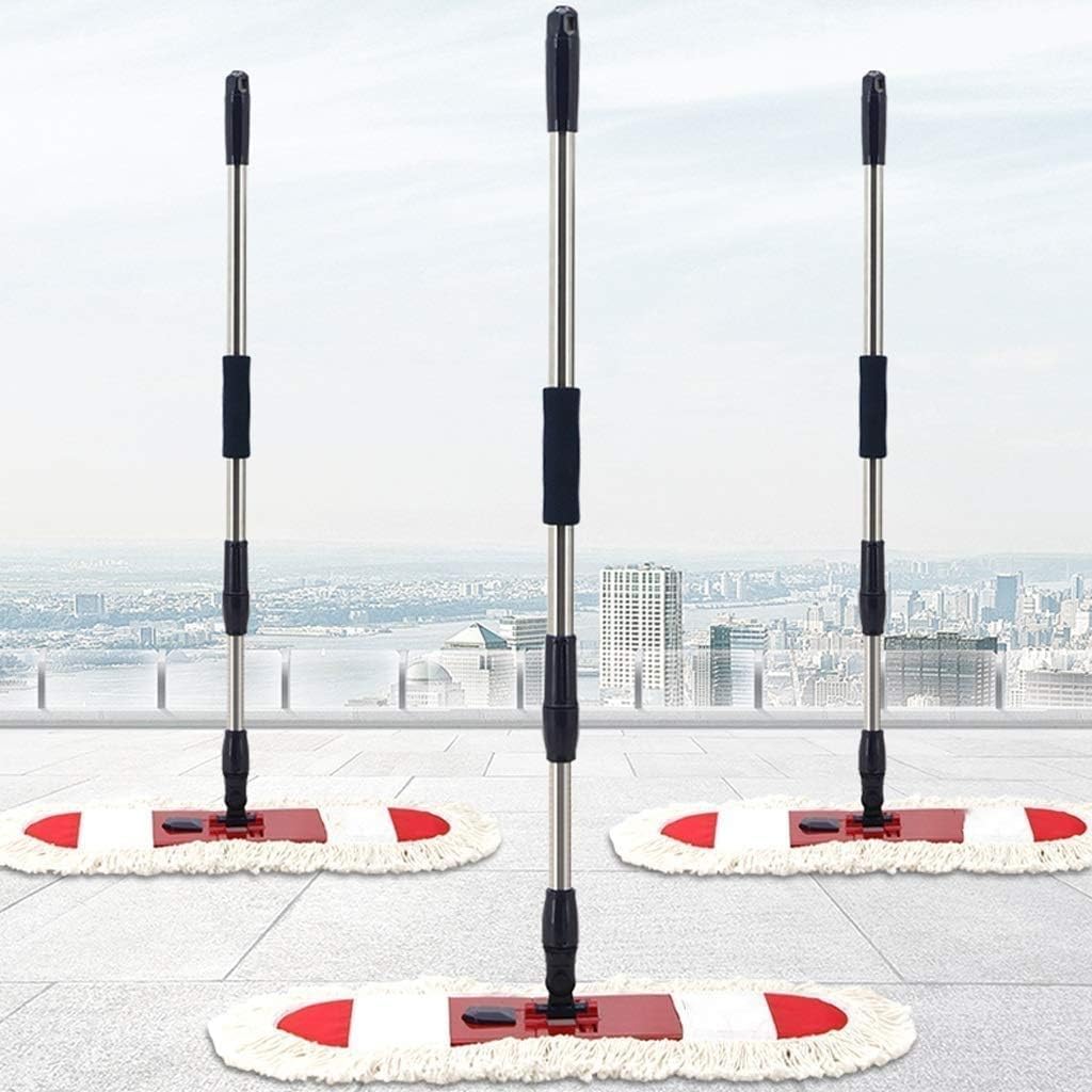 Duży płaski mop do domu i hotelu 55 cm bawełniany środek do czyszczenia podłóg do drewna i płytek woskowany odkurzacz podłogowy 135 x 52 x 14 cm wydajne narzędzie do czyszczenia gospodarstwa domowego
