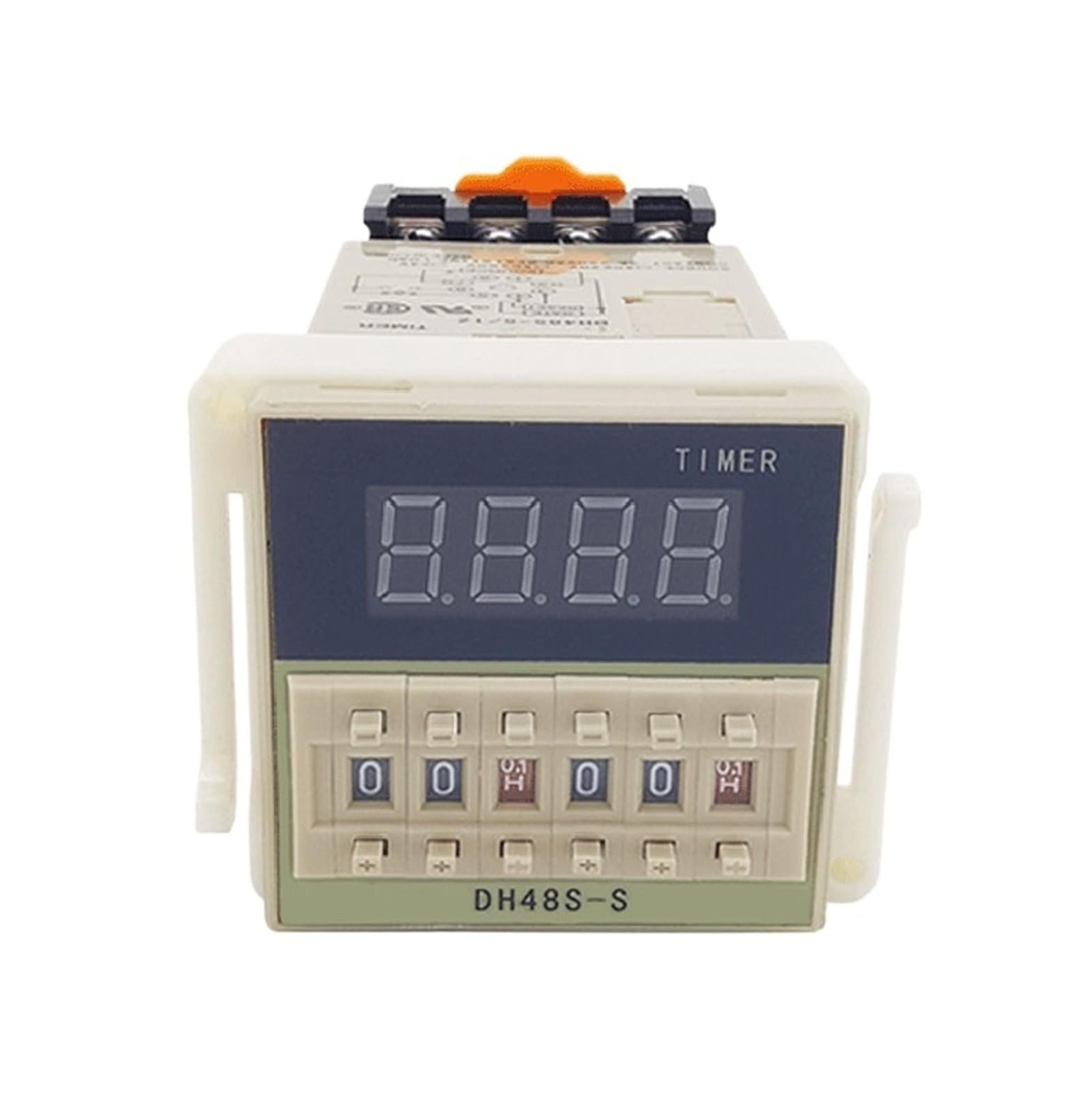 Relè temporizzato con display digitale programmabile AC/DC 24v-240v DH48S-S, controllo del ciclo, doppio relè a ritardo con presa di base(AC220V)