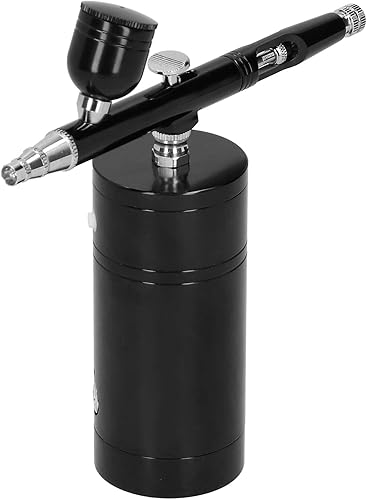 Miniatura 8 de Kit de aerógrafo neumático, bolígrafo de aerógrafo de acción única recargable de mano integrado pluma de pulverización conjunto de bomba G11