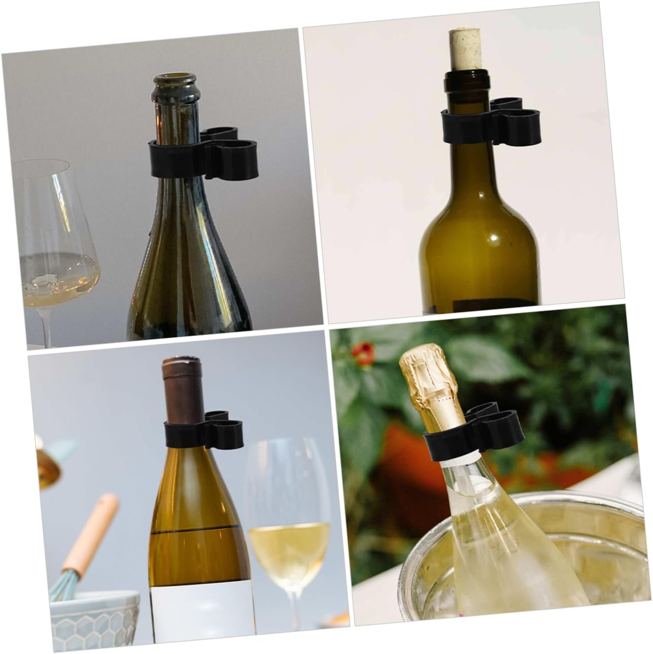 15 Piece Plastic Wine Bottle Safety Clips for Birthday Parties