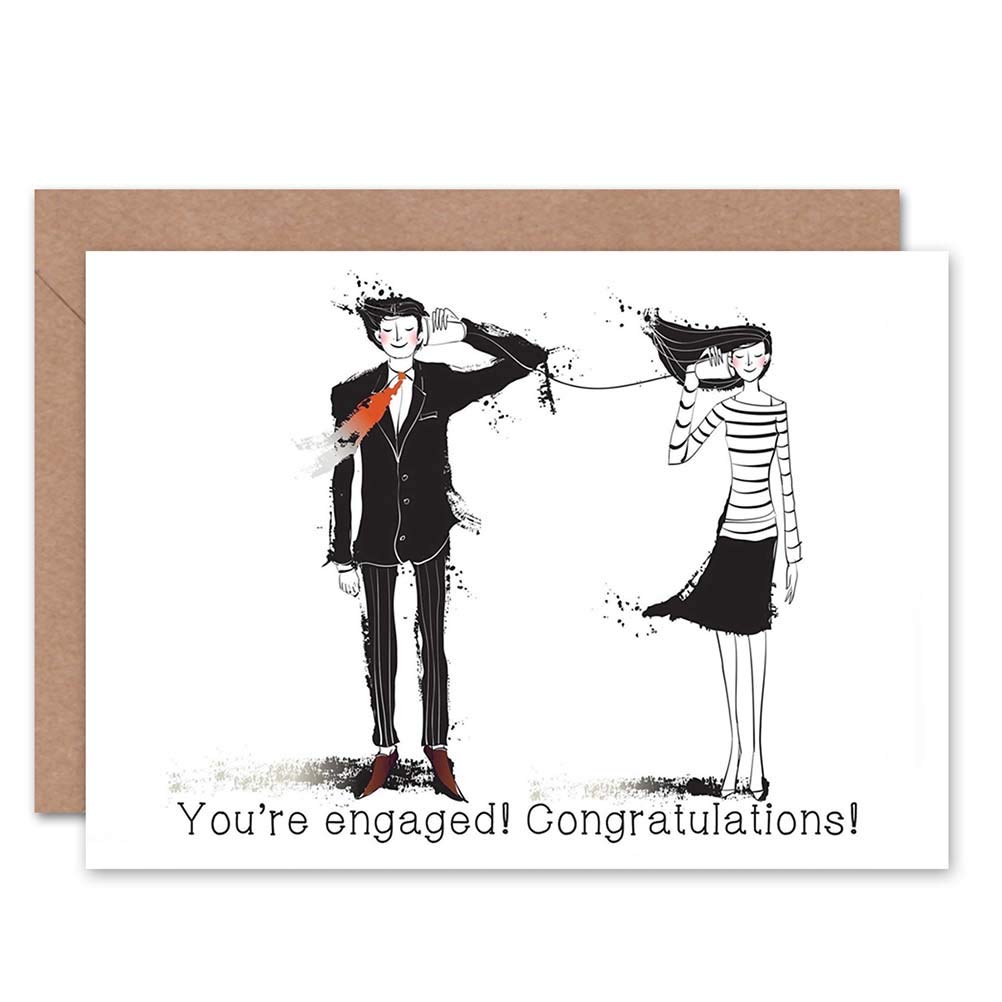 Wee Blue Coo ENGAGEMENT BIRTHDAY GIFT BLANK GREETINGS CARD