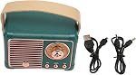 Mini Haut-parleur Bluetooth Vintage Haut-Parleur - 50Hz à 18KHz HiFi Haut-parleur Bluetooth rétro stéréo avec longue durée de vie de la batterie pour le décor de chambre, 10 X 6 X 6cm (Vert)