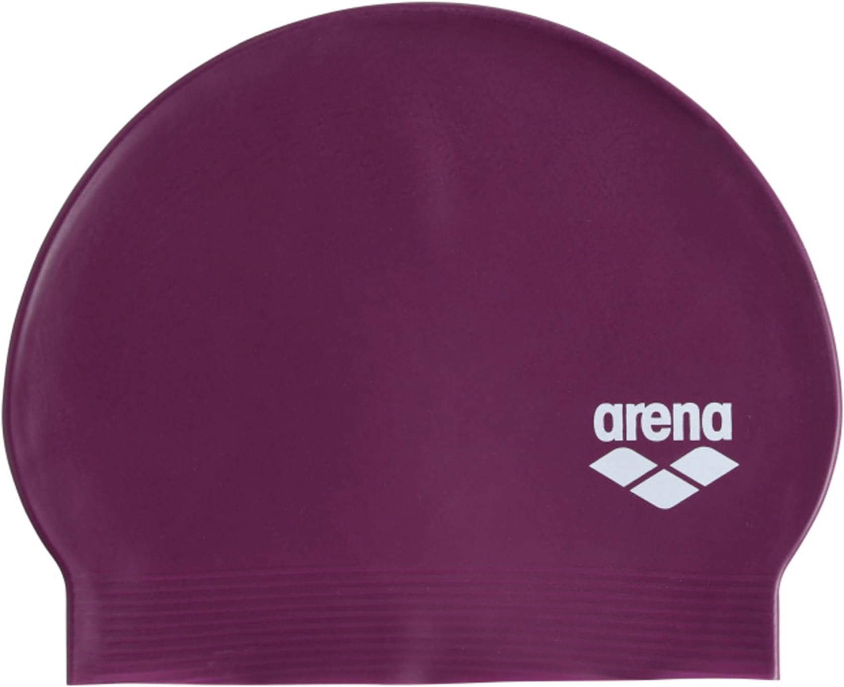 Arena Unisex Adults Soft Latex Swim Cap for Training and Fitness Swimming, Elastic Bathing Cap for Long Hair, Reinforced Edge, Dark Raspberry