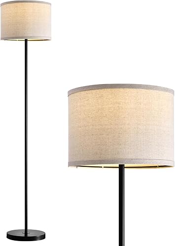 Miniatura 7 de Oneach Lámpara de pie industrial de granja de 61 pulgadas para sala de estar, lámpara de pie rústica para sala de estar, dormitorio, lámparas altas