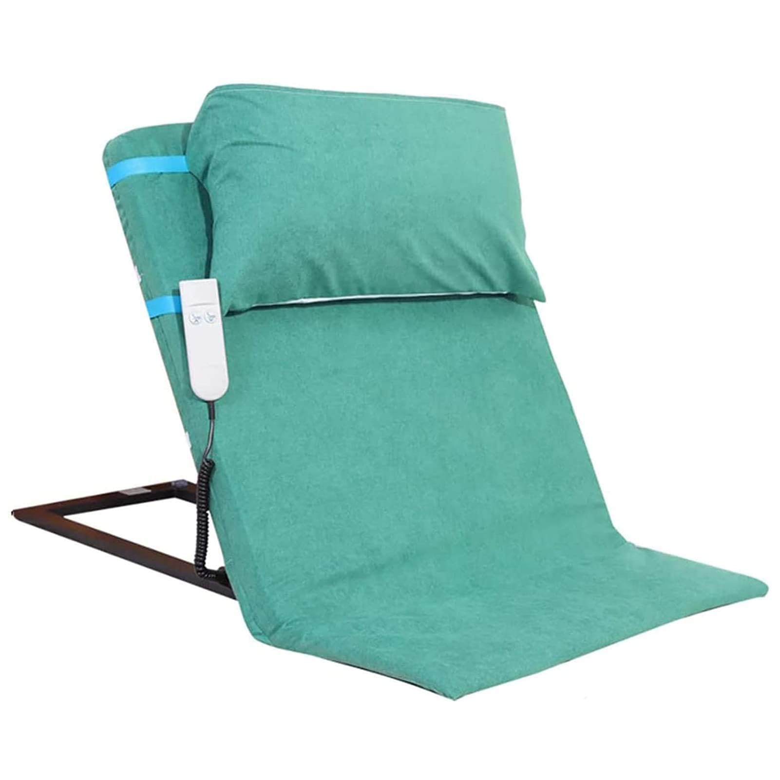 Respaldo de cama de levantamiento de potencia con almohada, soporte eléctrico ajustable para la recuperación después de la cirugía, capacidad de carga de 135 kg, color azul