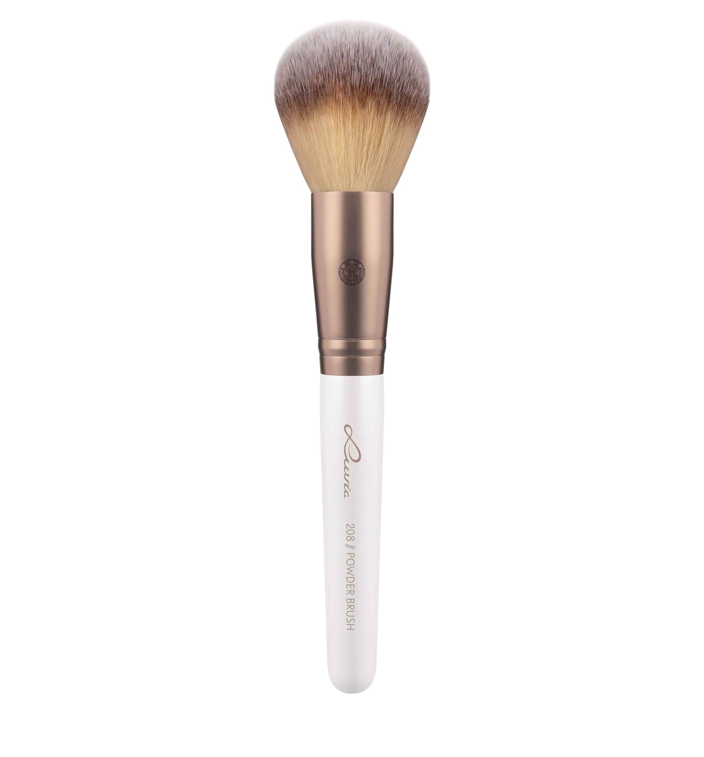 Luvia Cosmetics Powder Brush, Powder Make-Up Brush, Vegan Cosmetic Brush, 208 // Powder Brush - Elegance, Pearl / Coffee - Image 3