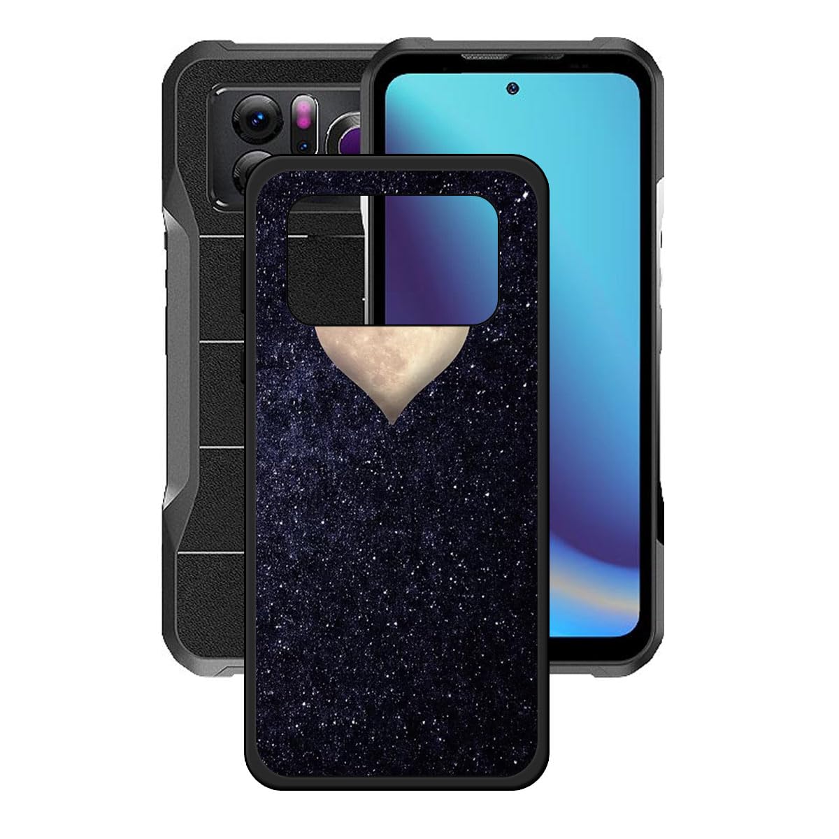 Custodia 2 In 1 Per Doogee V Max Pro: Cover In TPU Morbida + Pellicola In Vetro Temperato 9H, Nero - 6
