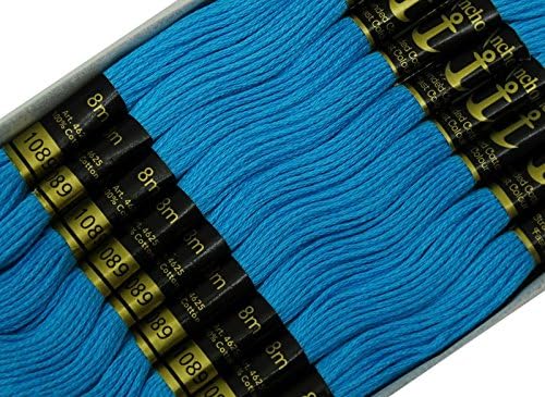 Anchor 25 x Stranded Cotton Thread Hand Cross Stitch Sewing Embroidery Floss Skeins-Blue