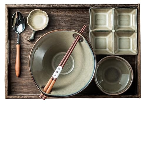 XVVX食器セット:お皿、カップ、スプーンなど。陶器製の食器セット。急須セット ポット 手作り陶磁 高温焼成 保温性 耐久性 急須 湯呑み セット茶器揃 一人暮らしやアウトドアなどに最適です。食器洗い機対応。家庭用 、母の日 父の日 誕生日 贈り物 (コー