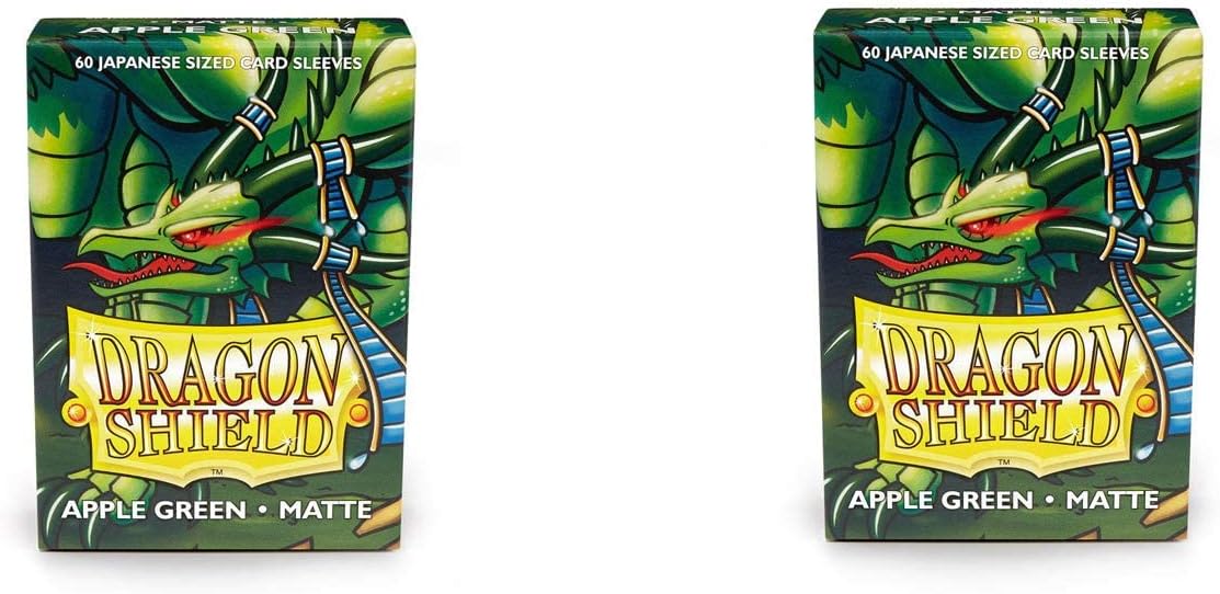2 Packs Dragon Shield Matte Mini Japanese Apple Green 60 ct Card Sleeves Value Bundle! …