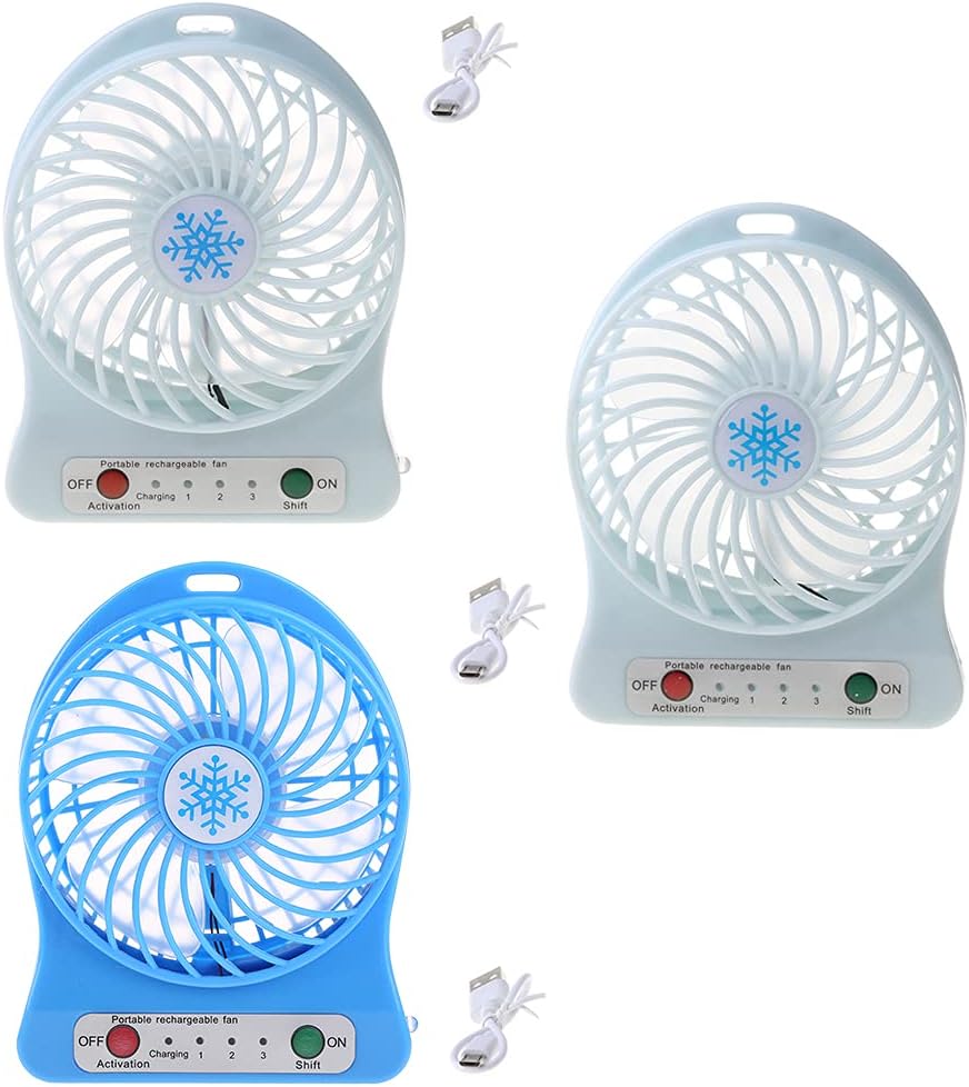 Dual Purpose Mini Table Fan Rechargeable Battery Mini Desk Fan Strong Wind