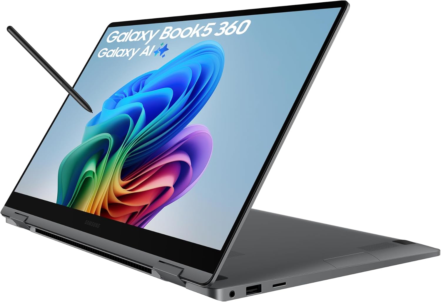 Samsung Galaxy Book5 360, Copilot+ PC (2025) 15.6″, Intel Core Ultra 7 Processor, S Pen Included, 16GB RAM, 1TB Storage, Grey