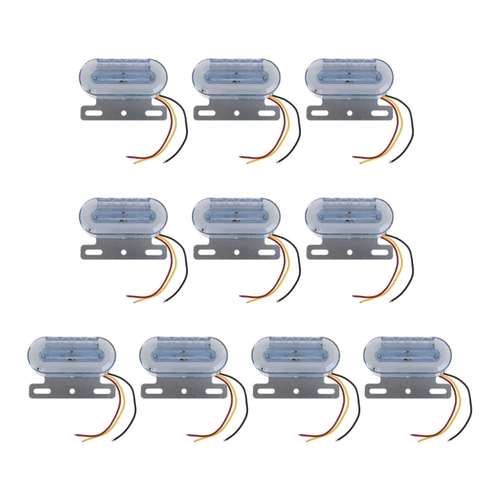 Tercera luz de Freno 10 Uds. De Luz LED De Posición Ovalada, Indicador Lateral Delantero Y Trasero para Camión, Caravana, Coche, Autobús, Remolque, 24V