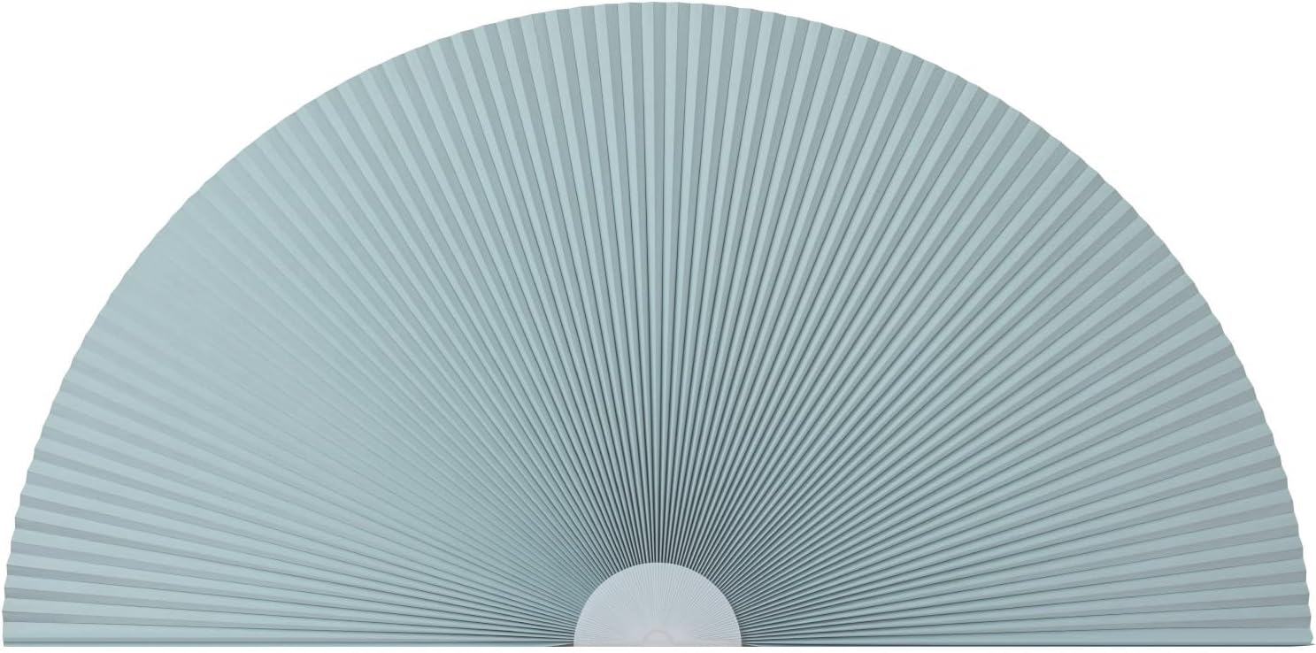 100% Light Blocking Arch Window Shades, Pleated Fabric Half Circle Cellular Cordless Semicircular Blinds with No Tools, Freely Cut Blind Half-Round Shade for Living Rooms Bedrooms Offices(36"×72") Blue 36"W x 72"H