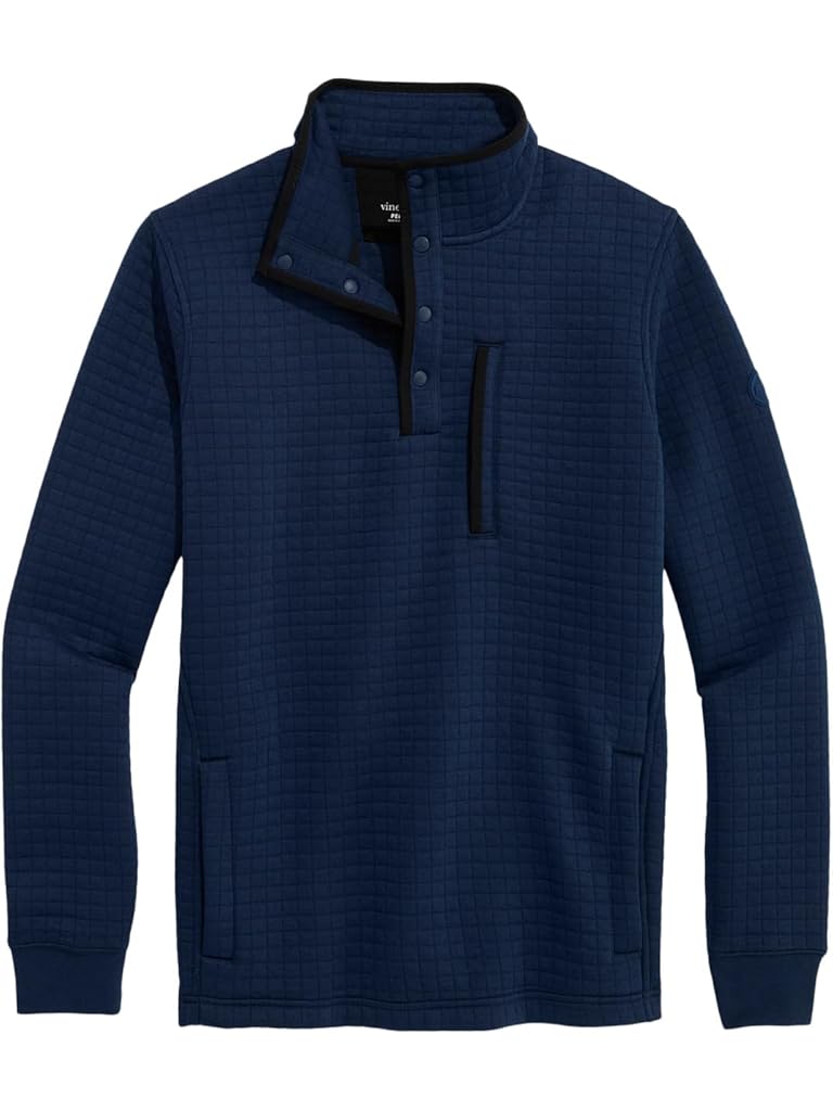 Blue Vineyard Vines Quilted Navigator 1/4 Snap